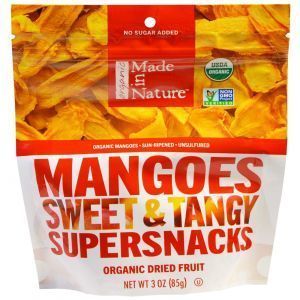 Манго сушеный, Mangos Sweet & Tangy Supersnacks, Made in Nature, 85 г