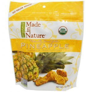 Ананасы сушеные, Pineapple, Made in Nature, 85 г
