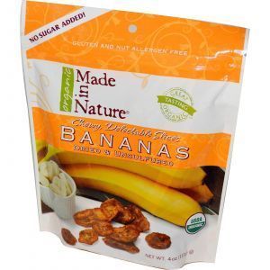 Сушеные бананы, Organic Bananas, Made in Nature, 113 г.