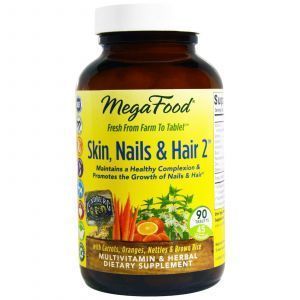 Витамины для волос, кожи и ногтей 2, MegaFoods, 90 таб.