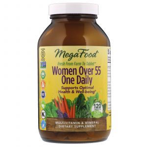 Мультивитамины для женщин до 55 лет, Women Over 55 One Daily, MegaFood, 120 таблеток