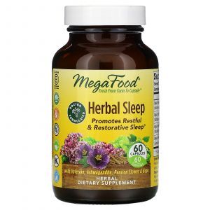 Травяная формула для сна, Herbal Sleep, MegaFood, 60 капсул