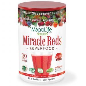 Суперфуд, антиоксиданты для сердца, для веганов, Miracle Reds, Macrolife Naturals, органик, 283,5 г