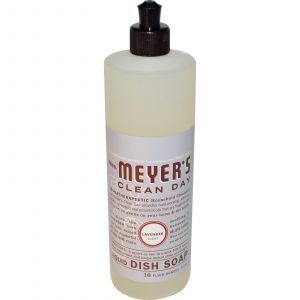 Жидкость для мытья посуды с ароматом лаванды, Liquid Dish Soap, Mrs. Meyers Clean Day, 473 мл