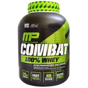 Сывороточный протеин (Combat 100% Whey Protein), клубника, Muscle Pharm, 2.269 кг