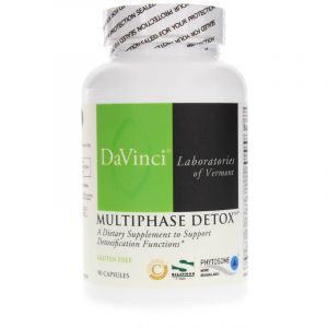 Поддержка и очищение печени, MultiPhase Detox, DaVinci Laboratories of  Vermont, 90 капсул