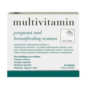 Мультивитамины для беременных и кормящих женщин, Multivitamin Pregnant and Breastfeeding Woman, New Nordic, 90 таблеток
