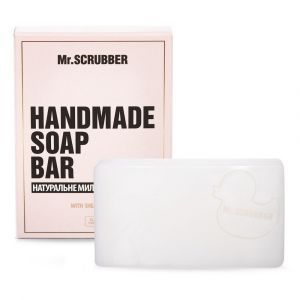 Брусковое мыло ручной работы Кокос, Handmade Soap Bar, Mr. Scrubber, в подарочной коробке, 100 г
