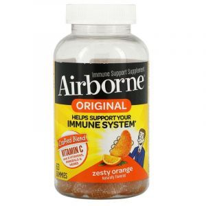 Поддержка иммунитета, Original Immune Support Supplement, AirBorne, вкус апельсина, 63 жевательных таблеток