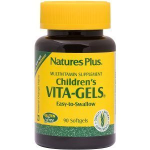 Мультивитамины для детей, натуральный апельсин, Children's Multivitamin Vita-Gels, Nature's Plus, 90 гелевых капсул 