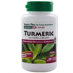 Куркума, Turmeric, Nature's Plus, 400 мг, 60 вегетарианских капсул