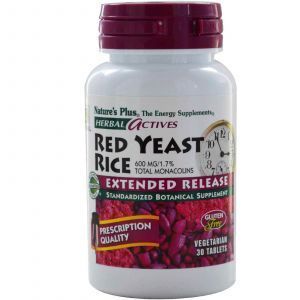 Червоний дріжджовий рис, Red Yeast Rice, Nature's Plus, Herbal Actives, 600 мг, 30 таблеток