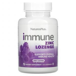 Цинк для иммунитета, ягоды, Immune Zinc, Nature's Plus, 60 леденцов