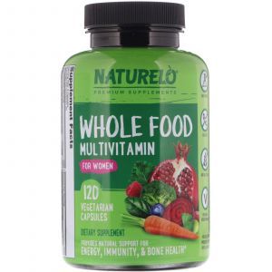 Мультивитамины для женщин, Whole Food Multivitamin for Women, NATURELO, 120 капсул