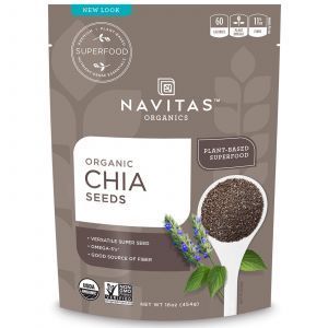 Органические семена чиа, Chia Seeds, Navitas Organics, 454 г