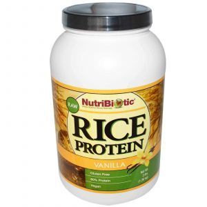 Рисовый протеин, Rohreis-Protein, NutriBiotic, ваниль, 1.36 кг