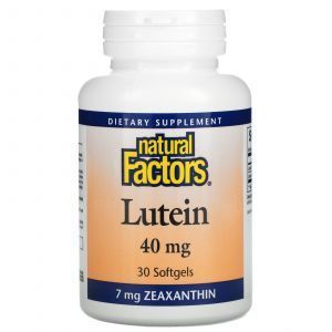 Лютеин, Lutein, Natural Factors, 40 мг, 30 гелевых капсул