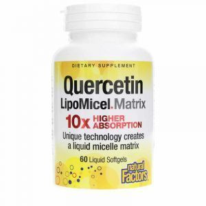 Кверцетин, Quercetin LipoMicel Matrix, Natural Factors, 60 гелевих капсул