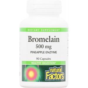 Бромелайн, Bromelain, Natural Factors, 500 мг, 90 капсул