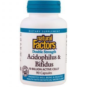 Ацидофилус и бифидус, Acidophilus & Bifidus, Natural Factors, 90 кап.