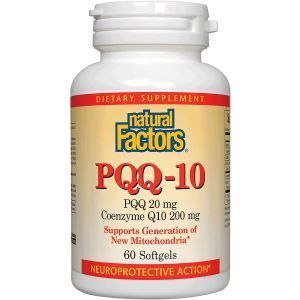 Пирролохинолинхинон-10, PQQ-10, Natural Factors, 20 мг, 60 гелевых капсул