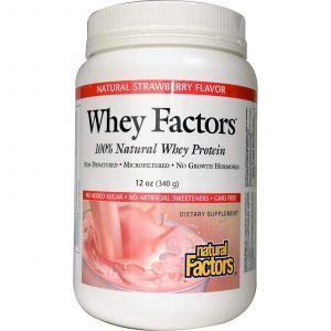 Сывороточный протеин, клубника, Natural Factors, 340 г