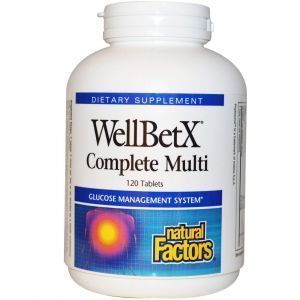 Витамины (WellBetX Complete Multi), Natural Factors, 120 таблеток 