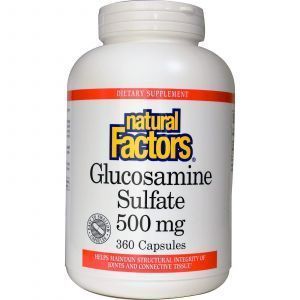 Глюкозамин сульфат, Natural Factors, 500 мг, 300 капсул