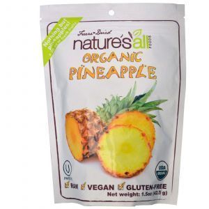 Сушеные ананасы, Organic Pineapple, Nature's All, 42,5 г