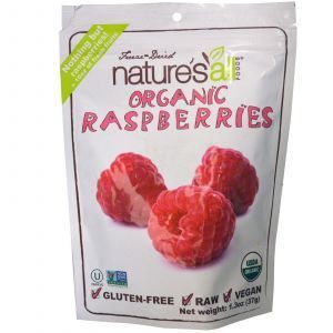 Сублимированная малина, Organic Raspberries, Nature's All, 37 г