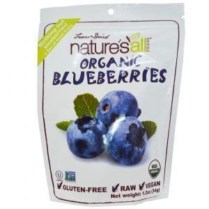 Сублимированная черника, Organic Blueberries, Nature's All, 34 г