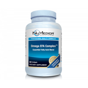 Омега 3-6-9, Omega EFA Complex, NuMedica, 3600 мг, 60 гелевых капсул