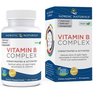 Комплекс вітамінів групи В, Vitamin B Complex, Nordic Naturals, 45 гелевих капсул