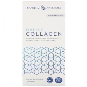 Морской коллаген, Marine Collagen, Nordic Naturals, 15 пакетиков, 5 г каждый