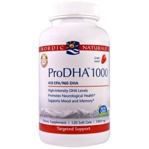 ProDHA 1000, рыбий жир, (ProDHA 1000), Nordic Naturals, 1000 мг, 120 капсул