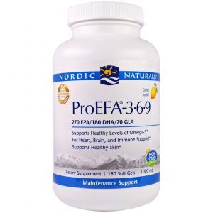 Омега 3 6 9 с ароматом лимона (ProEFA - 3-6-9 ), Nordic Naturals, 1000 мг, 180 капсул