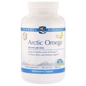 Омега арктическая, Arctic Omega, Nordic Naturals, лимон, 1000 мг, 180 кап.