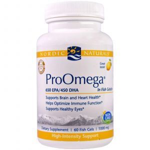 ProOmega (Омега 3) со вкусом лимона, Nordic Naturals, 1000 мг, 60 капсул