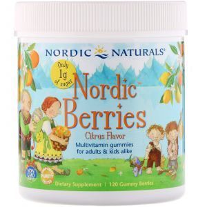 Мультивитамины для детей, Nordic Berries, Nordic Naturals, 120 жевательных конфет