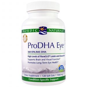 ProDHA для глаз (Омега3 +лютеина и зеаксантин), Nordic Naturals, 1000 мг, 120 кап.