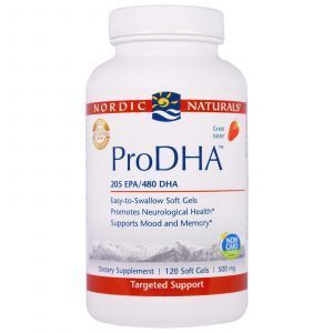 ProDHA, Омега 3 со вкусом клубники, Nordic Naturals, 500 мг, 120 капсул