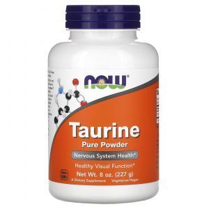 Таурин, Taurine, Now Foods, порошок, 227 грамм