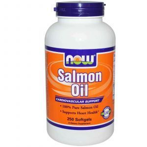 Жир лосося, Salmon Oil, Now Foods, 250 кап
