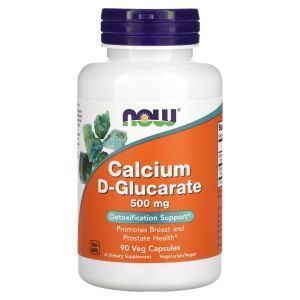 Глюкарат кальция, Calcium D-Glucarate, Now Foods, 500 мг, 90 вегетарианских капсул
