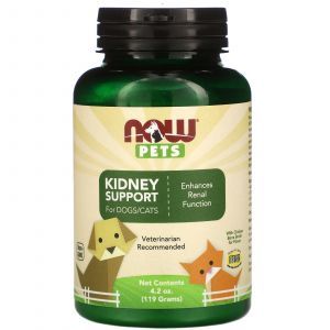 Підтримка нирок для собак та кішок, Kidney Support for Dogs/Cats, Now Foods, Pets, 119 г