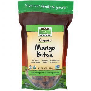 Манго, Organic Mango Bites, органик, Now Foods, 227 г