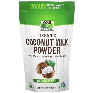 Кокосове молоко, Coconut Milk, Now Foods, Real Food, органік, сухий порошок, 340 г