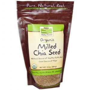 Молотые семена чиа, Milled Chia Seed, Now Foods, 284 г.