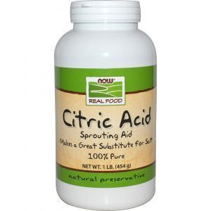 Лимонная кислота, (Citric Acid), Now Foods, 454 г