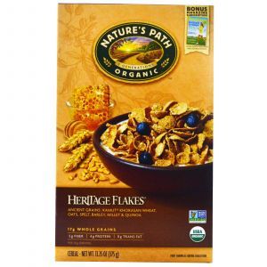  Цельнозерновые хлопья, Heritage Flakes Cereal, органик, Nature's Path, 375 г